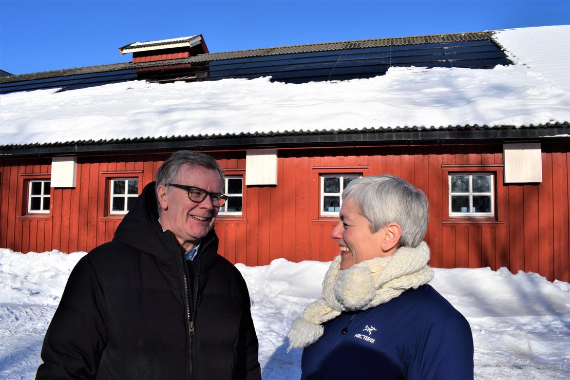 Utviklingsleder Tove Hatling Jystad, og rektor Rolf Wensbakk ved Mære Landbruksskole